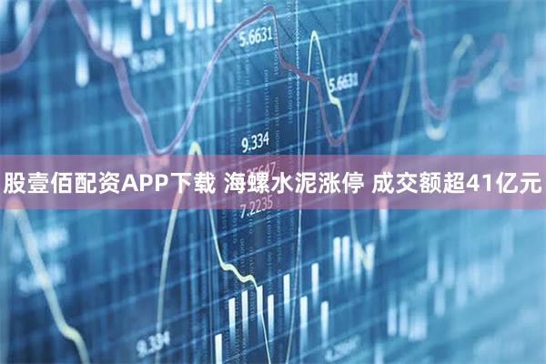 股壹佰配資APP下載 海螺水泥漲停 成交額超41億元
