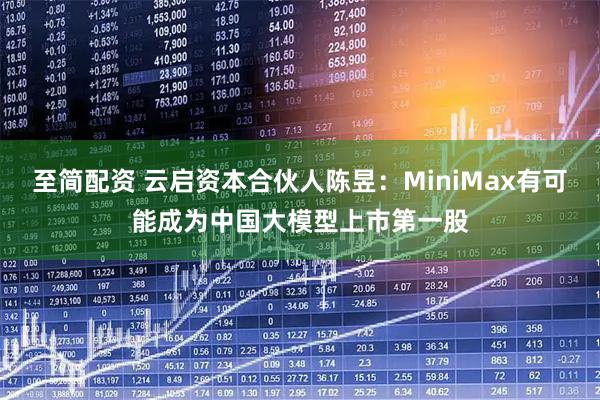 至簡(jiǎn)配資 云啟資本合伙人陳昱：MiniMax有可能成為中國(guó)大模型上市第一股