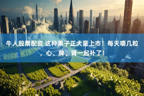 牛人股票配資 這種果子正大量上市！每天嚼幾粒，心、脾、腎一起補了！